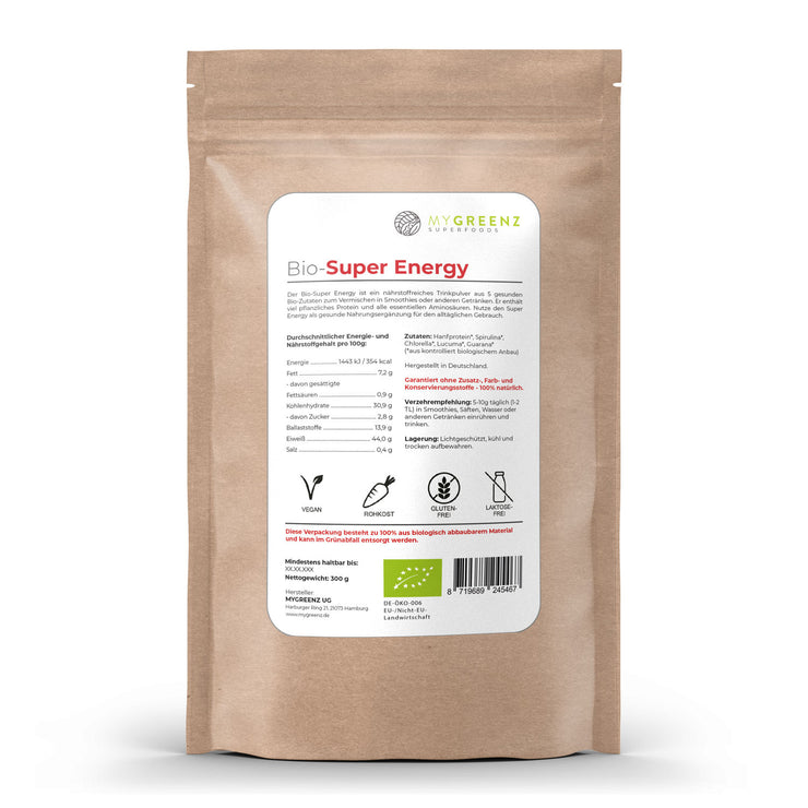 MyGreenz Bio-Super Energy 300g, MHD 10/05/23